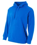 N4237 A4 Drop Ship Men's Solid Tech Fleece Hoodie in Royal