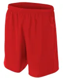 NB5343 A4 Drop Ship Youth Woven Soccer Shorts in Scarlet