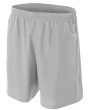 NB5343 A4 Drop Ship Youth Woven Soccer Shorts in Silver