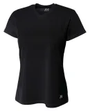 NW3254 A4 Drop Ship Ladies' Shorts Sleeve V-Neck B in Black