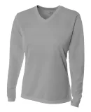 NW3255 A4 Drop Ship Ladies' Long Sleeve V-Neck Bir SILVER