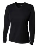 NW3255 A4 Drop Ship Ladies' Long Sleeve V-Neck Bir BLACK