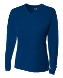 NW3255 A4 Drop Ship Ladies' Long Sleeve V-Neck Bir NAVY