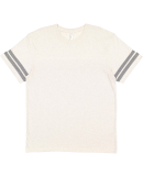 LAT 6937 Adult Fine Jersey Football Tee in Nat hth/ gran ht