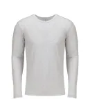 6071 Next Level Men's Triblend Long-Sleeve Crew Te in Heather white