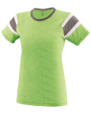 Augusta Sportswear 3011 Ladies Fanatic T-Shirt in Lime/ slte/ wht