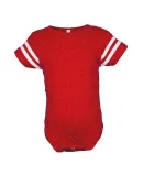 Rabbit Skins 4437 Infant Football Onesie in Vn red/ bld wht