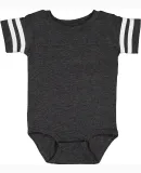 Rabbit Skins 4437 Infant Football Onesie in Vn smoke/ bd wht