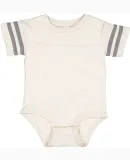 Rabbit Skins 4437 Infant Football Onesie in Nat hth/ gran ht