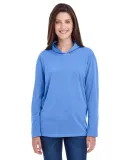 Comfort Colors 4900 Garment Dyed Hooded Long Sleev FLO BLUE