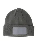 BA527 Big Accessories Patch Beanie in Gray