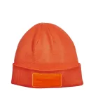 BA527 Big Accessories Patch Beanie in Neon orange