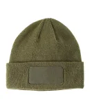 BA527 Big Accessories Patch Beanie in Olive