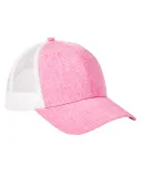 BA540 Big Accessories Sport Trucker Cap in Hthr pink/ wht