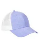 BA540 Big Accessories Sport Trucker Cap in Hthr purple/ wht