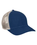 BA540 Big Accessories Sport Trucker Cap in Navy/ tan