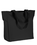 BE080 BAGedge Polyester Zip Tote in Black