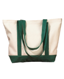 BE004 BAGedge 12 oz. Canvas Boat Tote in Natural/ forest