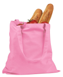 BE007 BAGedge 6 oz. Canvas Promo Tote in Pink