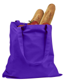 BE007 BAGedge 6 oz. Canvas Promo Tote in Purple