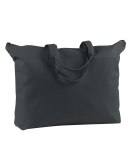 BE009 BAGedge 12 oz. Canvas Zippered Book Tote in Black