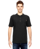 WS451 Dickies Heavyweight Work Henley in Black