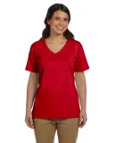 5780 Hanes® Ladies Heavyweight V-neck T-shirt - 5 in Deep red