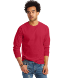 5586 Hanes® Long Sleeve Tagless 6.1 T-shirt - 558 in Deep red