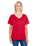 203FV Threadfast Apparel Ladies' Triblend Fleck Sh in Red fleck