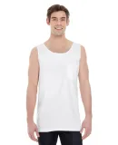 9330 Comfort Colors Adult Pocket Tank Top WHITE