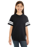 6137 LAT Jersey Youth Football Tee in Black/ white