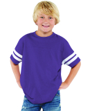 6137 LAT Jersey Youth Football Tee in Vn purp/ bld wh