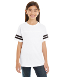 6137 LAT Jersey Youth Football Tee in White/ black