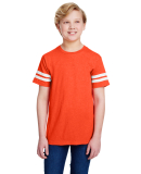 6137 LAT Jersey Youth Football Tee in Vn orange/ bd wh