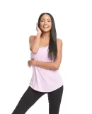 1534 Next Level Ladies Ideal Colorblock Racerback  in Lilac/ hthr gray