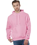 S1051 Champion Logo Reverse Weave Hoodie in Pink candy