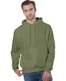 S1051 Champion Logo Reverse Weave Hoodie in Fresh olive