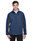 D997 Devon & Jones Men's Soft Shell Colorblock Jac in Navy/ dk chrcoal