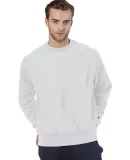 S1049 Champion Logo Reverse Weave Pullover in Silver gray