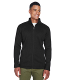 DG793 Devon & Jones Men's Bristol Full-Zip Sweater in Black