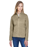 DG793W Devon & Jones Ladies' Bristol Full-Zip Swea in Khaki heather