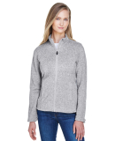 DG793W Devon & Jones Ladies' Bristol Full-Zip Swea in Grey heather