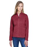 DG793W Devon & Jones Ladies' Bristol Full-Zip Swea in Red heather