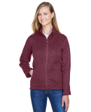 DG793W Devon & Jones Ladies' Bristol Full-Zip Swea in Burgundy heather