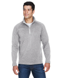 DG792 Devon & Jones Adult Bristol Sweater Fleece Q in Grey heather