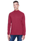 D420 Devon & Jones Adult Sueded Cotton Jersey Mock in Crimson