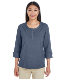 DG230W Devon & Jones Ladies' Central Cotton Blend  in Navy heather