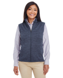 DG797W Devon & Jones Ladies' Newbury Mélange Flee in Navy heather