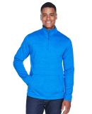 DG798 Devon & Jones Men's Newbury Mélange Fleece  in French blue hthr