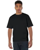 T105 Champion Logo Heritage Jersey T-Shirt in Black